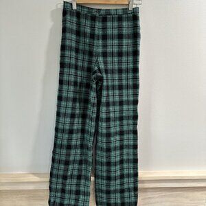 Young Pendleton Wool Pants Lined Virgin Wool Juniors 11/12 Green Black Plaid USA